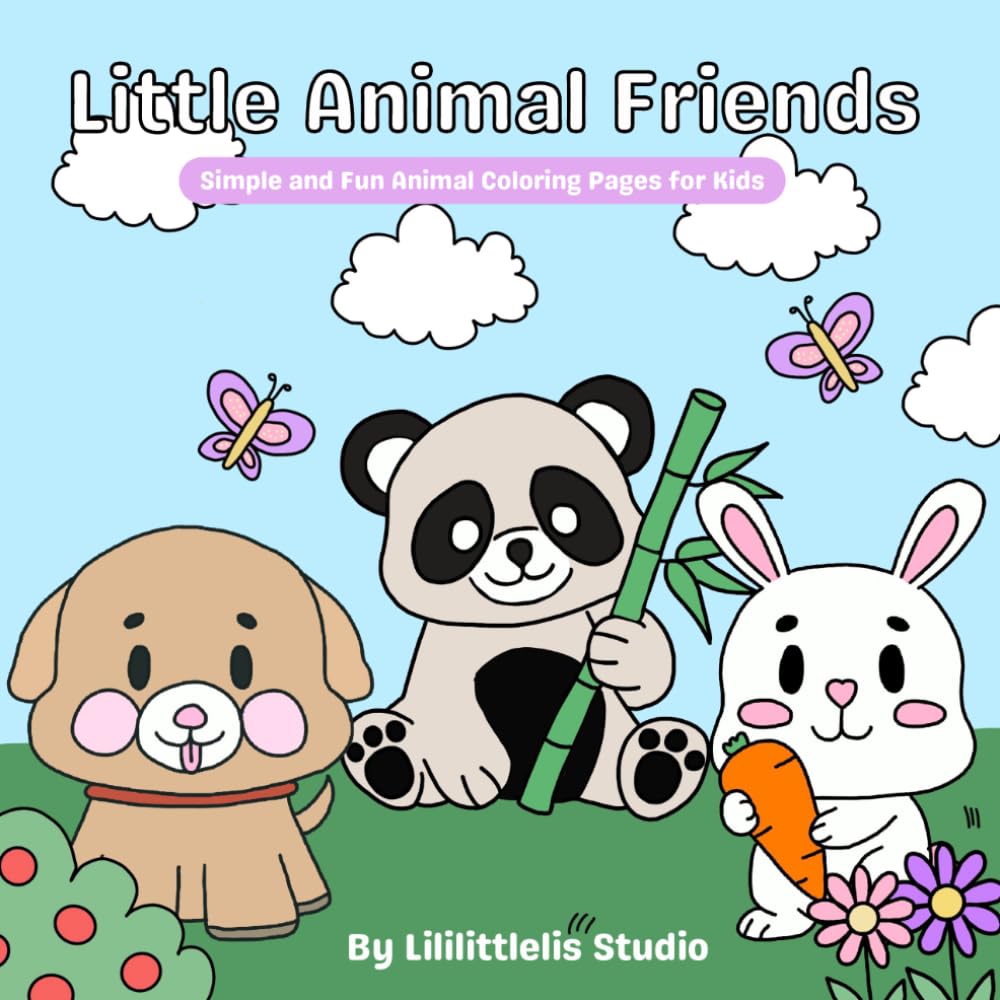 Little Animals Friends: Simple and Fun Coloring Pages for Kids