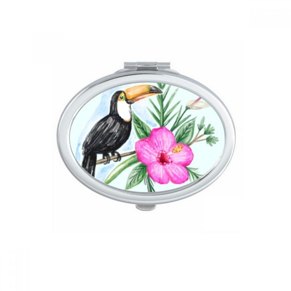 Miroir de poche oiseau tropical Ramphastos Toco mignon cadeau fait main original