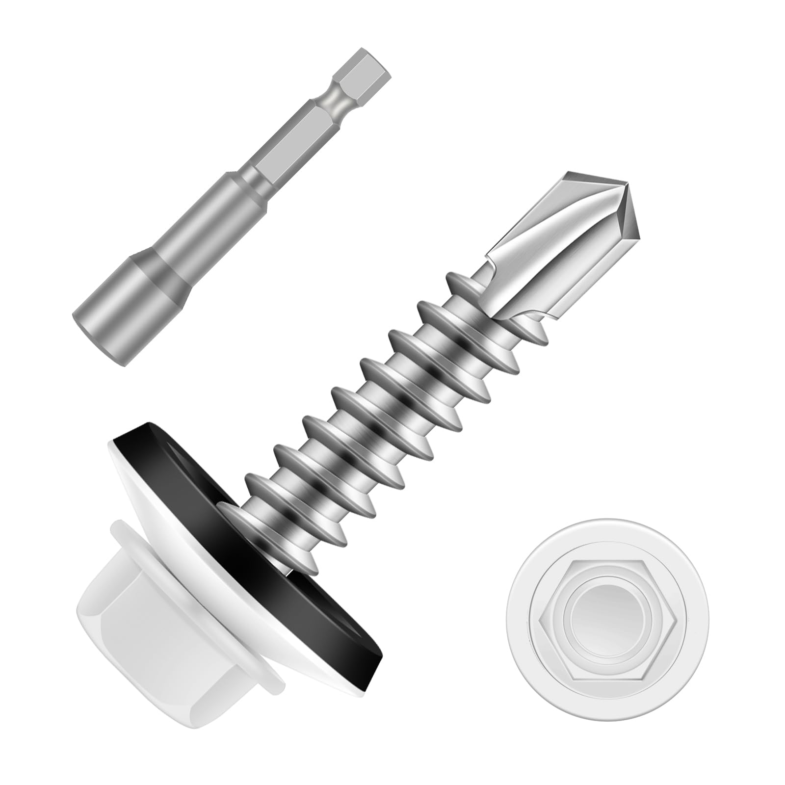 Zinc Plated Roofing Screws - 100 PCS -14