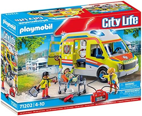PLAYMOBIL City Life 71202 Karetka pogotowia ze światłem i dźwiękiem, od 4 lat