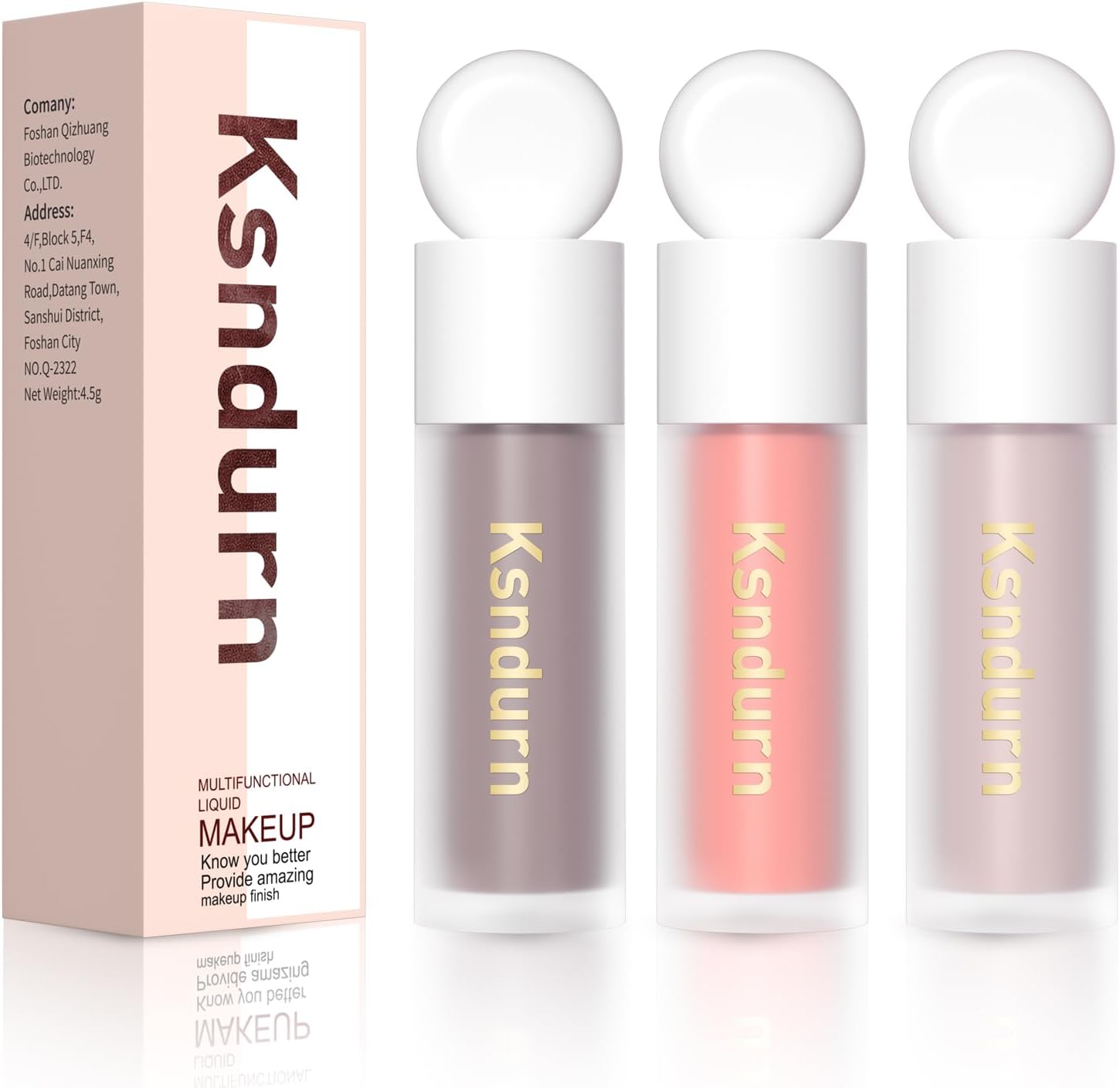 Liquid Contour & Blush & Highlighter Stick, Ksndurn Makeup Set – Effortlessly Contours the Face for A Lightweight Look, Makeup Gift For Women