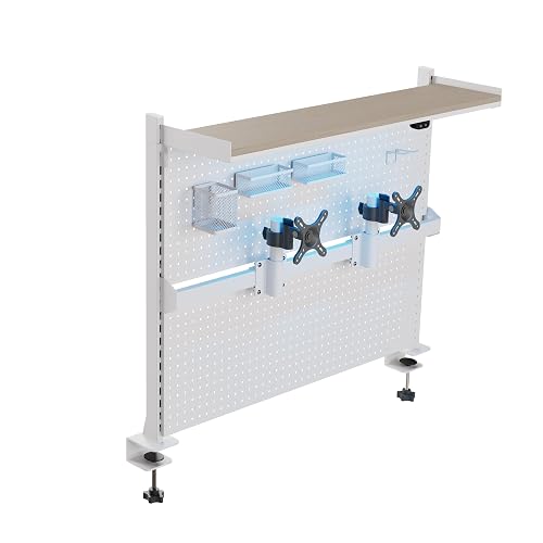 EUREKA ERGONOMIC Desk Pegboard with Dual Monitor Stands