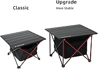 Vista 5 de ROCK CLOUD Mesa de campamento portátil de aluminio ultraligera, mesa de playa compacta plegable con bolsa de almacenamiento para camping
