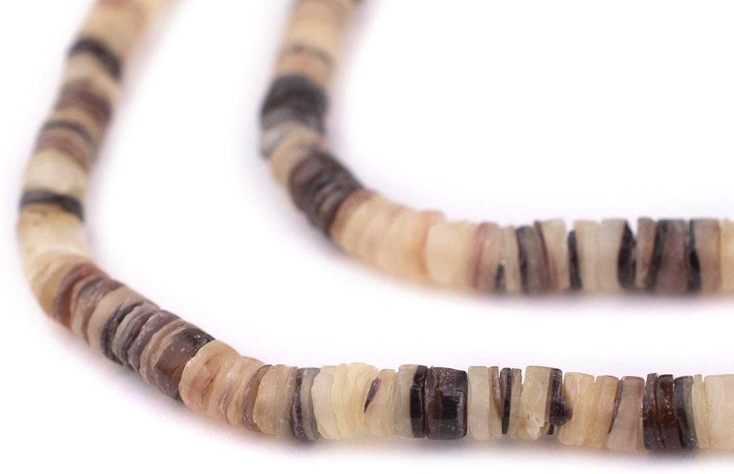 The Bead Chest Mustard Yellow Natural Shell Heishi Beads (5mm)
