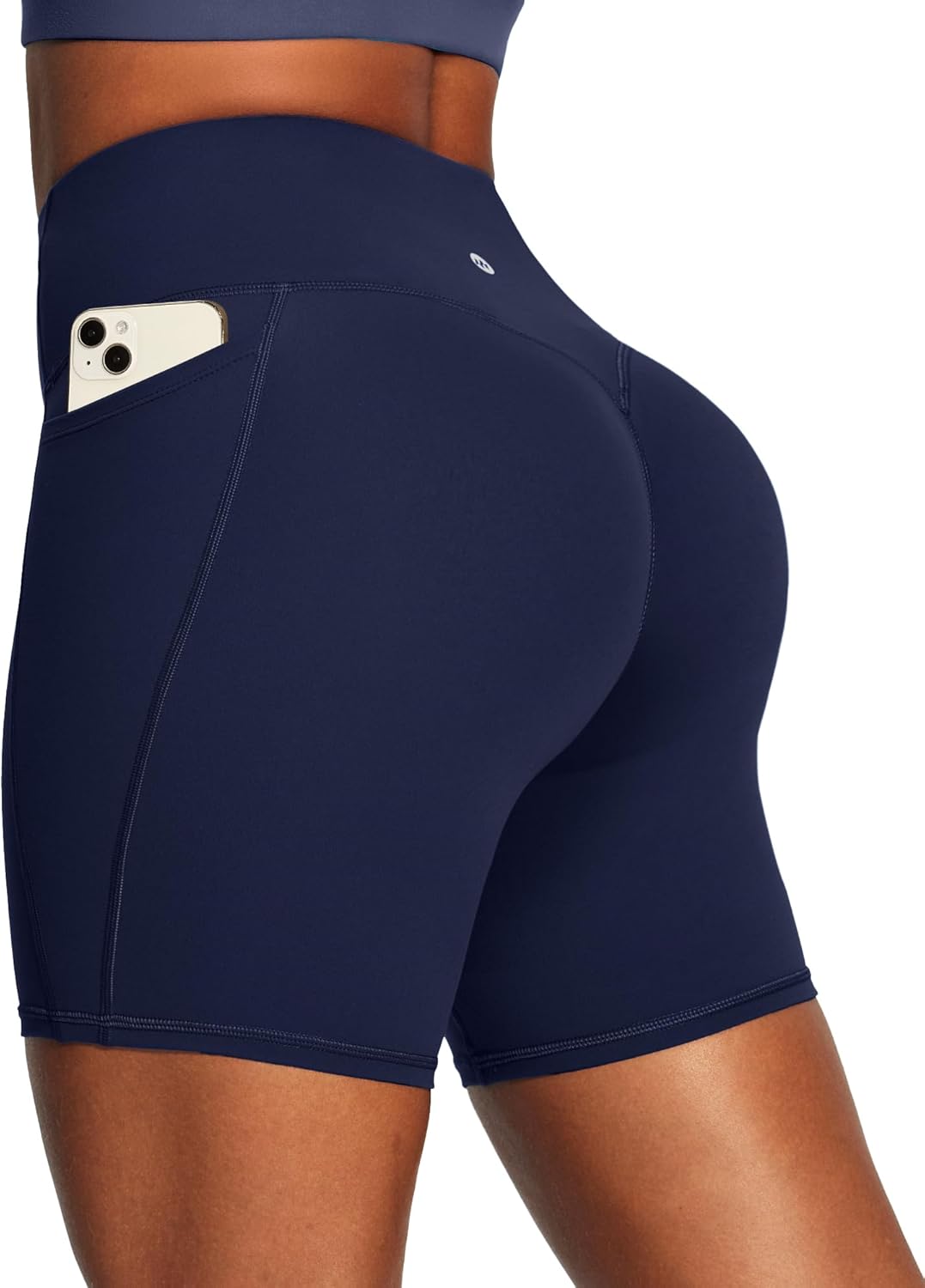 Ewedoos Butt Lifting Biker Shorts Women Tummy Control with Pockets Workout Gym Shorts High Waisted Spandex Yoga Shorts