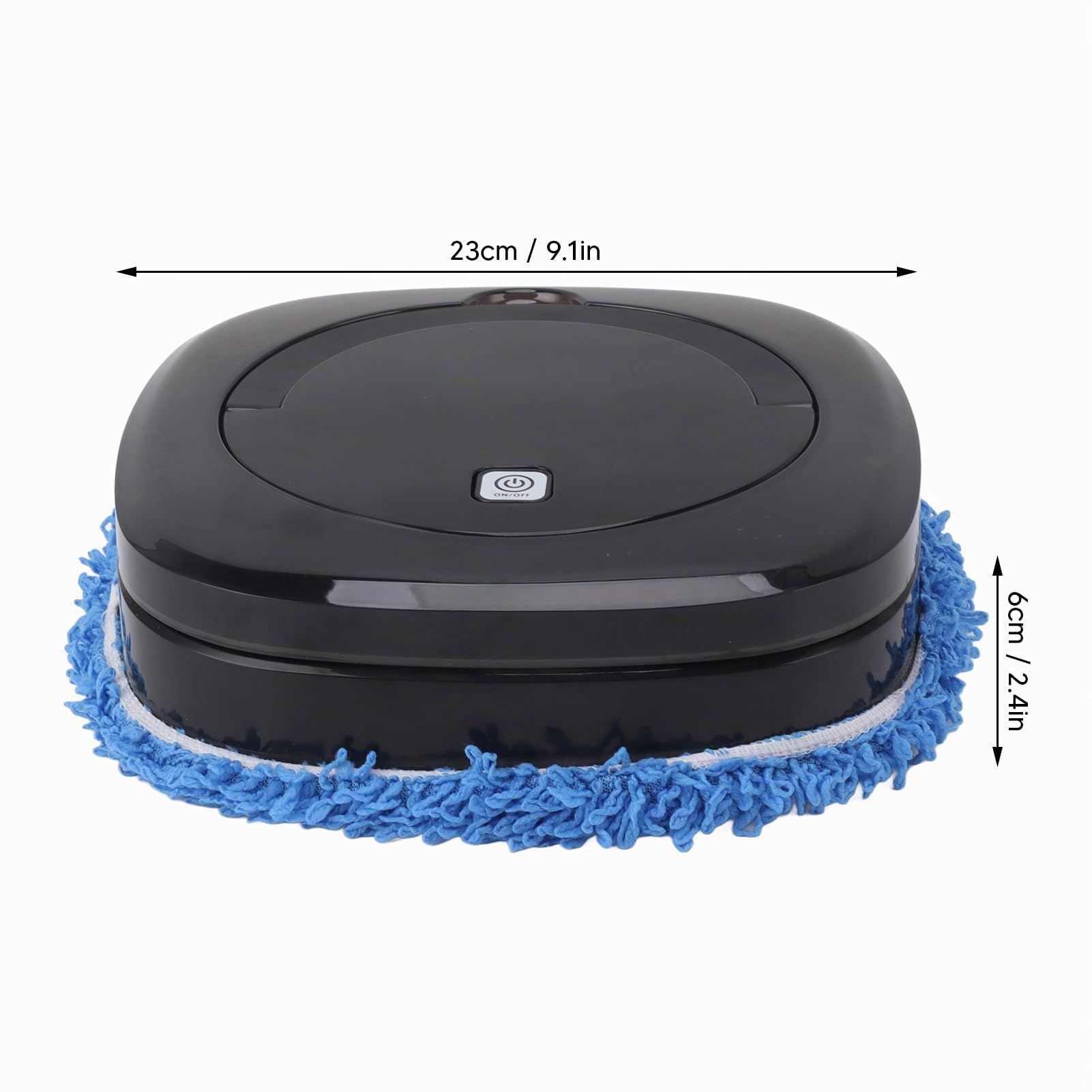Aspirapolvere Robot, Aspirapolvere Robot Intelligente Ultra Silenzioso e Mop Combo con Serbatoio dell'Acqua, Lavapavimento Completamente Automatico Asciutto e Bagnato (Nero)