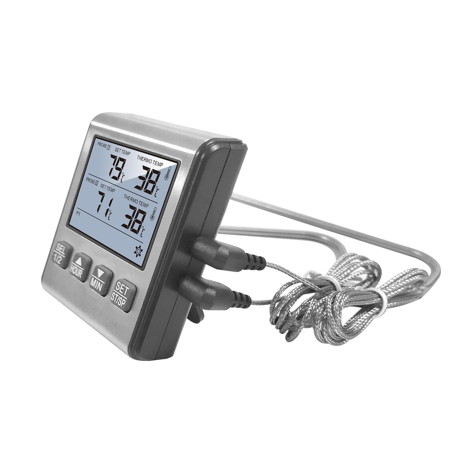 Instant-Read Food Probe, Timer with Alarm for Grills, Baking, Roasting