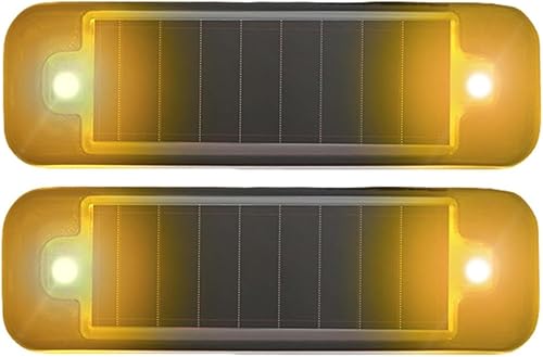 Miniatura 9 de WONFAST - Paquete de 2 lámparas solares de advertencia, impermeables, mini LED, luz estroboscópica para automóvil, luz estroboscópica de seguridad
