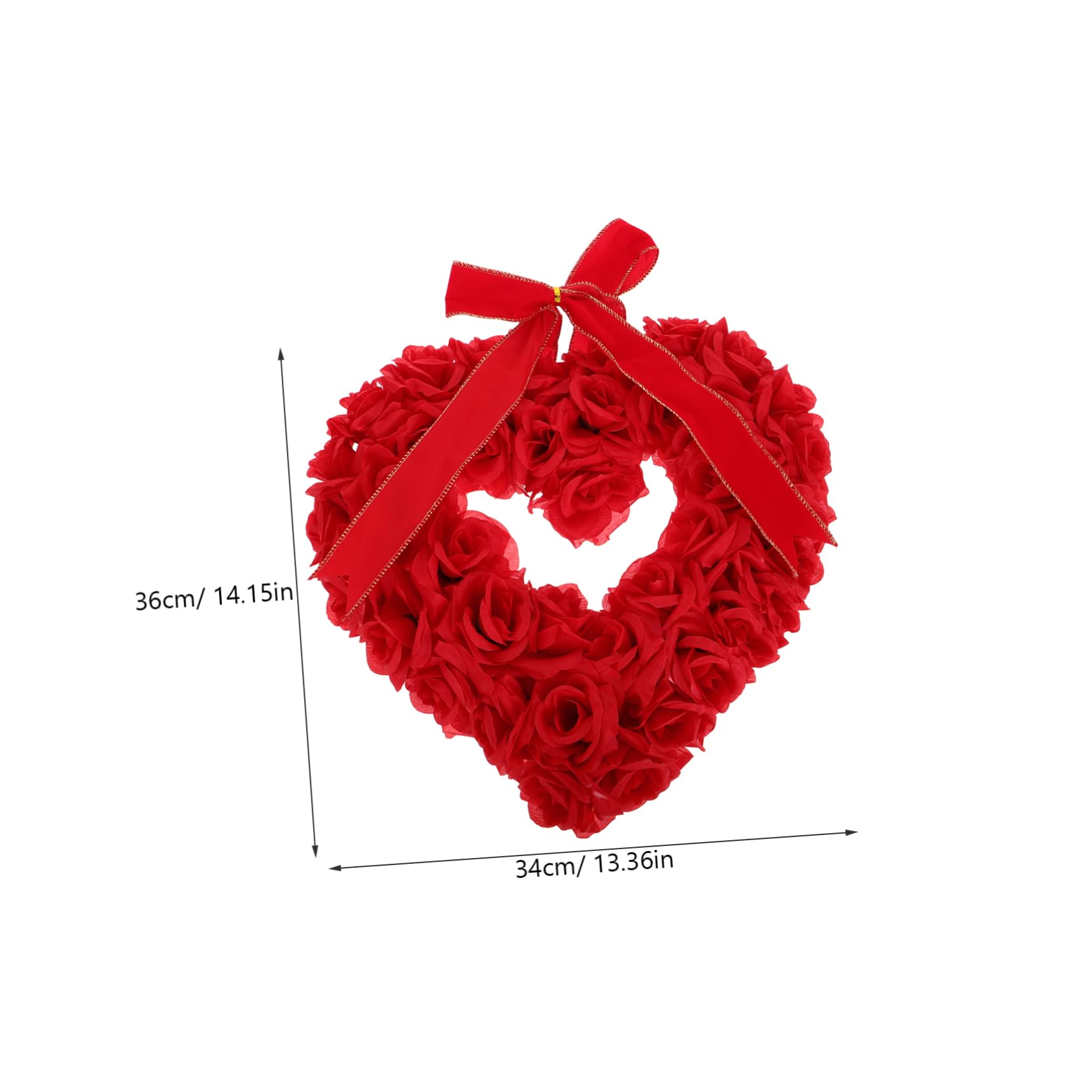 MAGICLULU De Rosas para Decoración De San Valentín Colgante Forma De Corazón para Ceremonias De Boda y Decoraciones De Fiesta Guirnalda Romántica para Decoración De Puerta De San