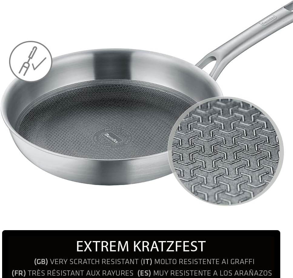 Berndes Tricion Resist Frying Pan 32 cm Extremely Scratch-Resistant Fast Heating Non-Stick Coating