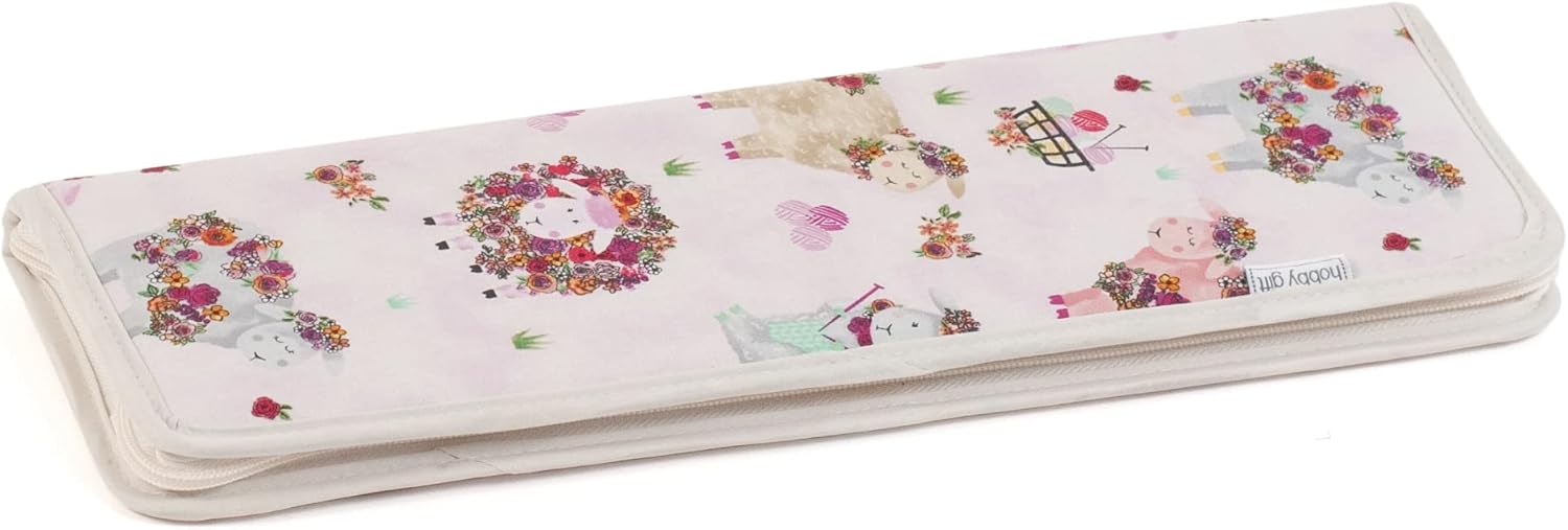 Hobby Gift Knitting Needle Case Crochet Hook Storage Case with Zipper for Knitting Accessories Tools and Craft Organisation