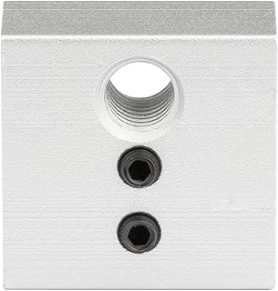 APAAZO 2Pcs Upgraded MK7 MK8 Heater Block Compatible With 3D Printer Extruder Part NTC100K Thermistor Print Head Heat Block 20x20x10mm