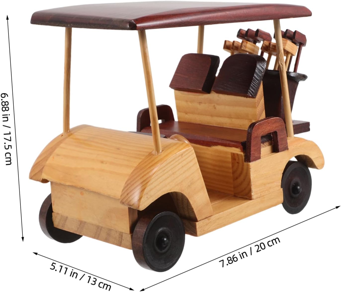 Wooden Antique Car Sculpture Rustic Vehicle Ornament with Artistic Handcarving for Home Decor Vintage Car Model for Desk Display and Collectors