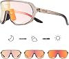 KAPVOE Photochromic Cycling Glasses for Men Women Mountain Bike Sunglasses Sports Goggles UV Protection K63