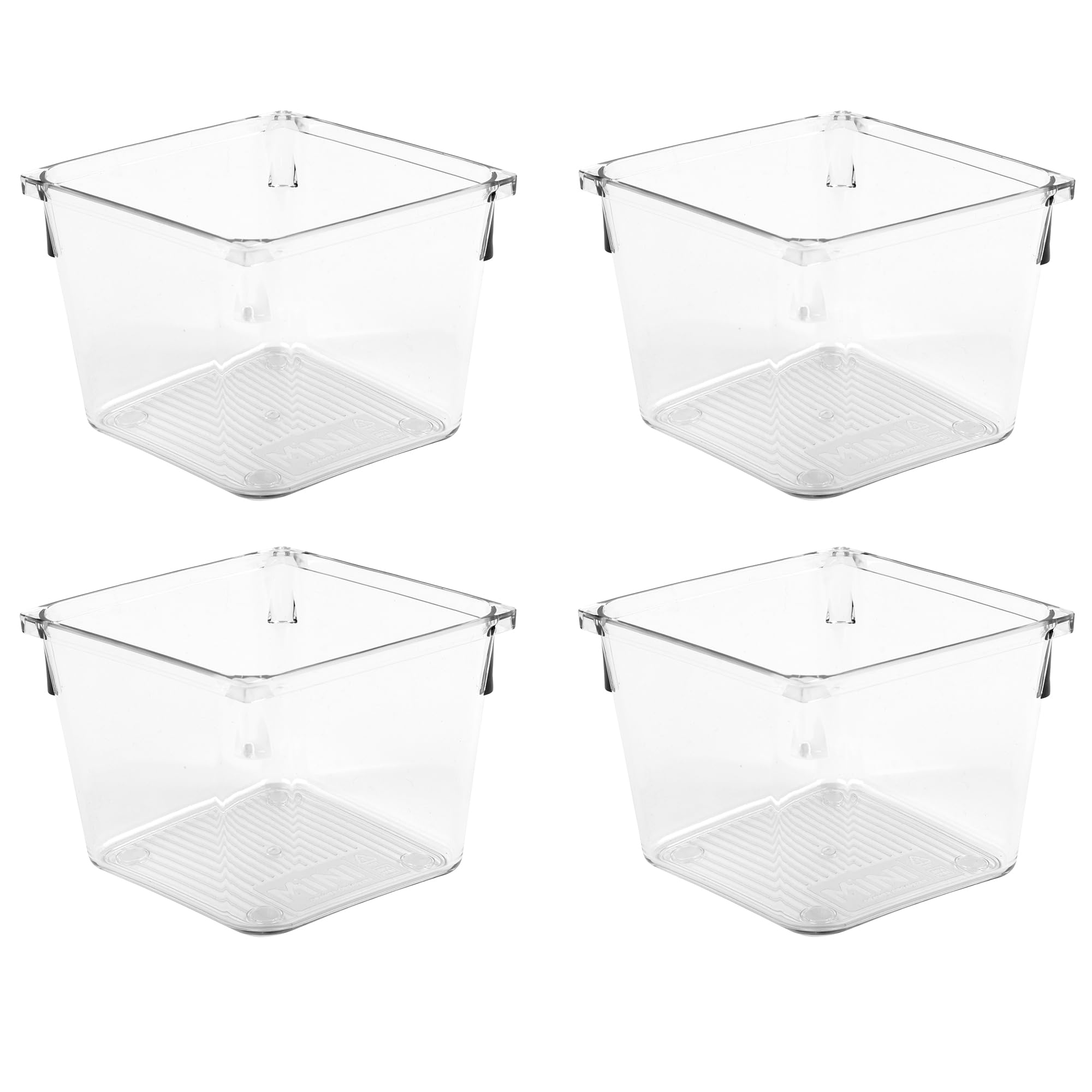 Bandejas organizadoras de cajones de plástico transparente Amtido para cosméticos