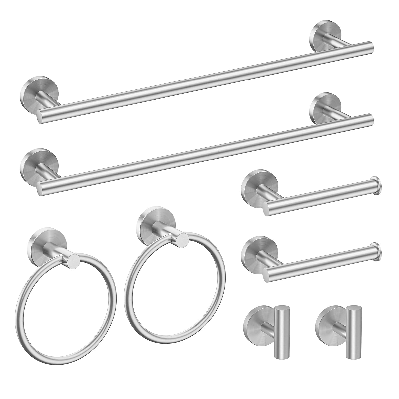 USHOWER Matte Black Bathroom Hardware Set - 8 Piece -14