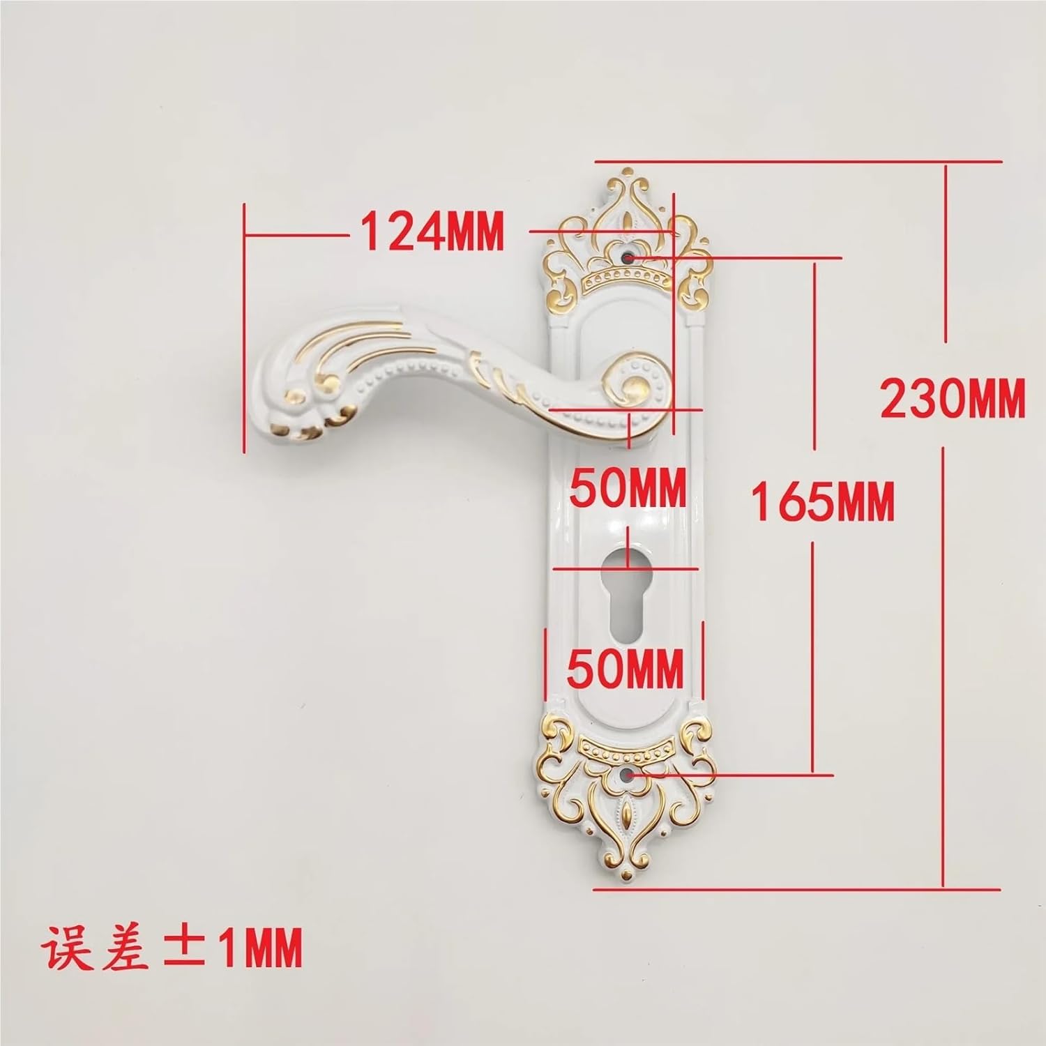 Vintage Door Lock, Wooden, Silent Locker Handle, for Family Safety, Interior, Hardware