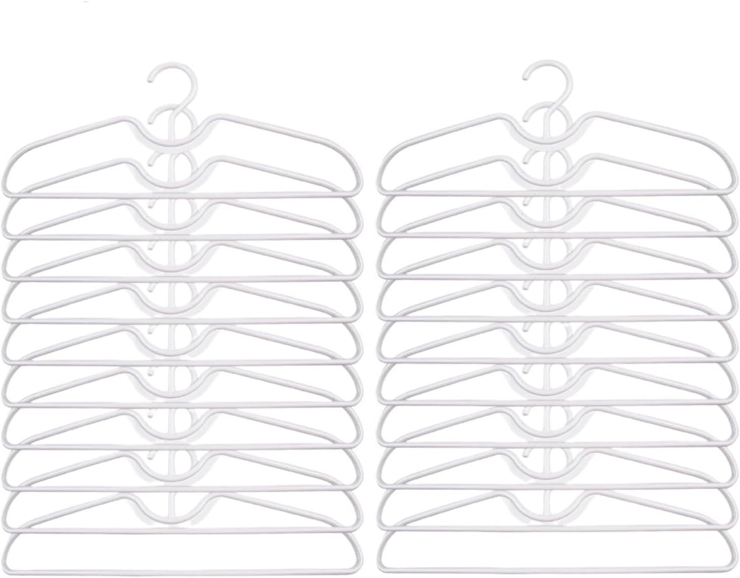 5/10/20pcs Coat Hanger Short Neck Hangers Anti-Slip Clothes Space Space-Saving Plastic White(5pcs)