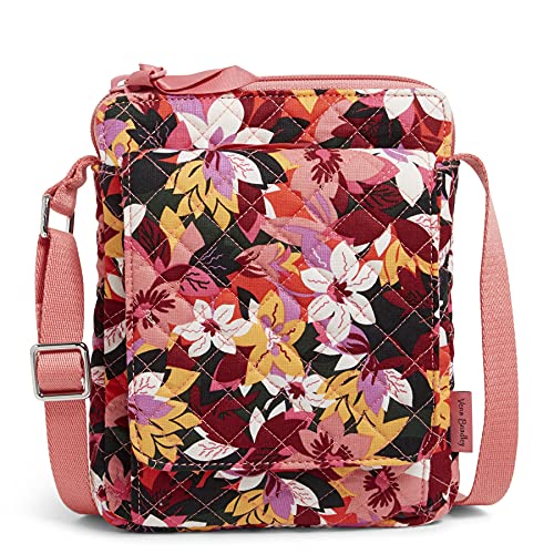 Vera Bradley Women's Cotton Mini Hipster Crossbody Purse With Rfid Protection, Rosa Floral - Recycled Cotton, One Size #TOP5