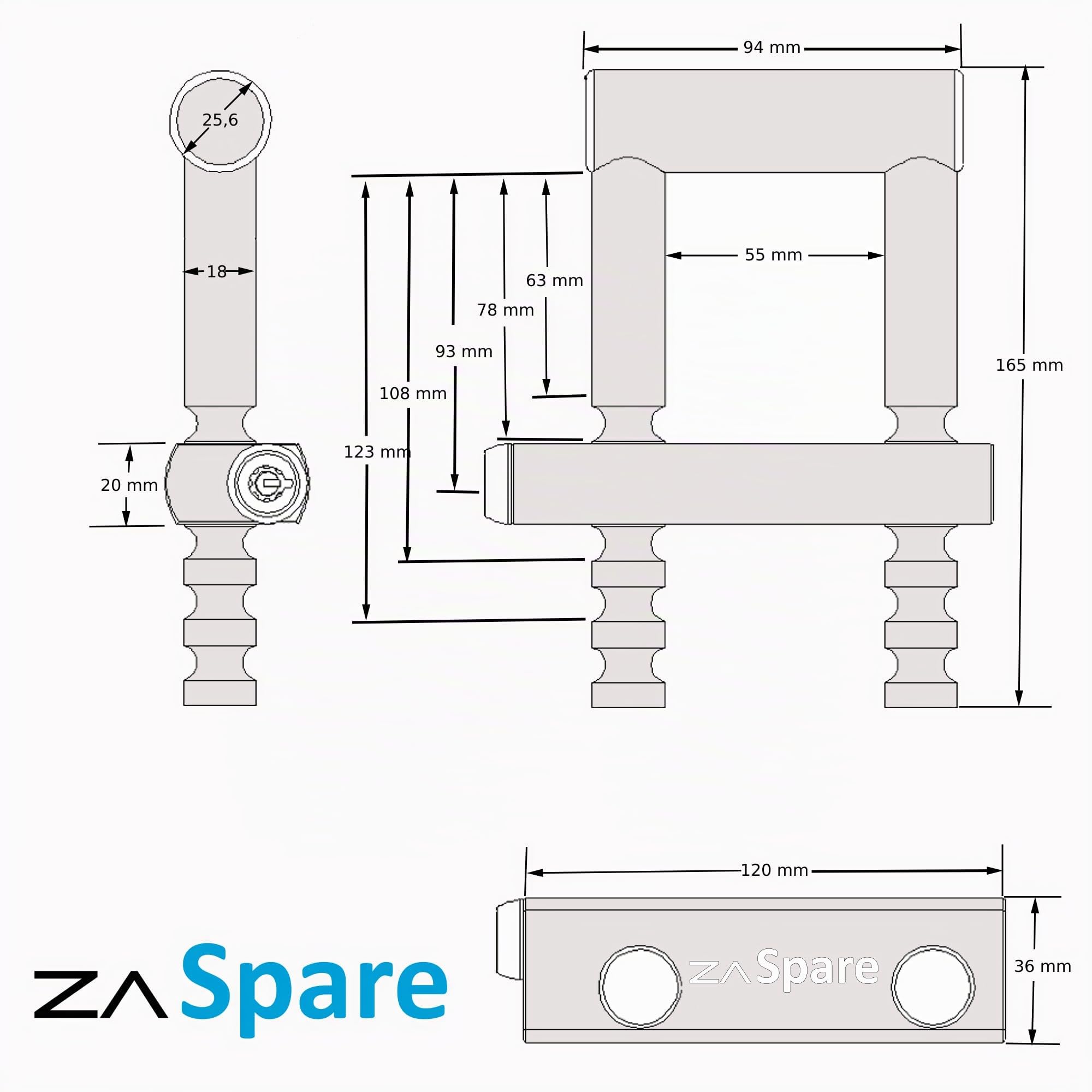 Cadenas Exterieur Etanche – Antivol U, Gros Cadenas Inox Marine, Longue Tige pour Portail, Antivol Garage, Container, Serrure de Sécurité et Clé, Réglable en 5 Positions, Comprend un Sac.