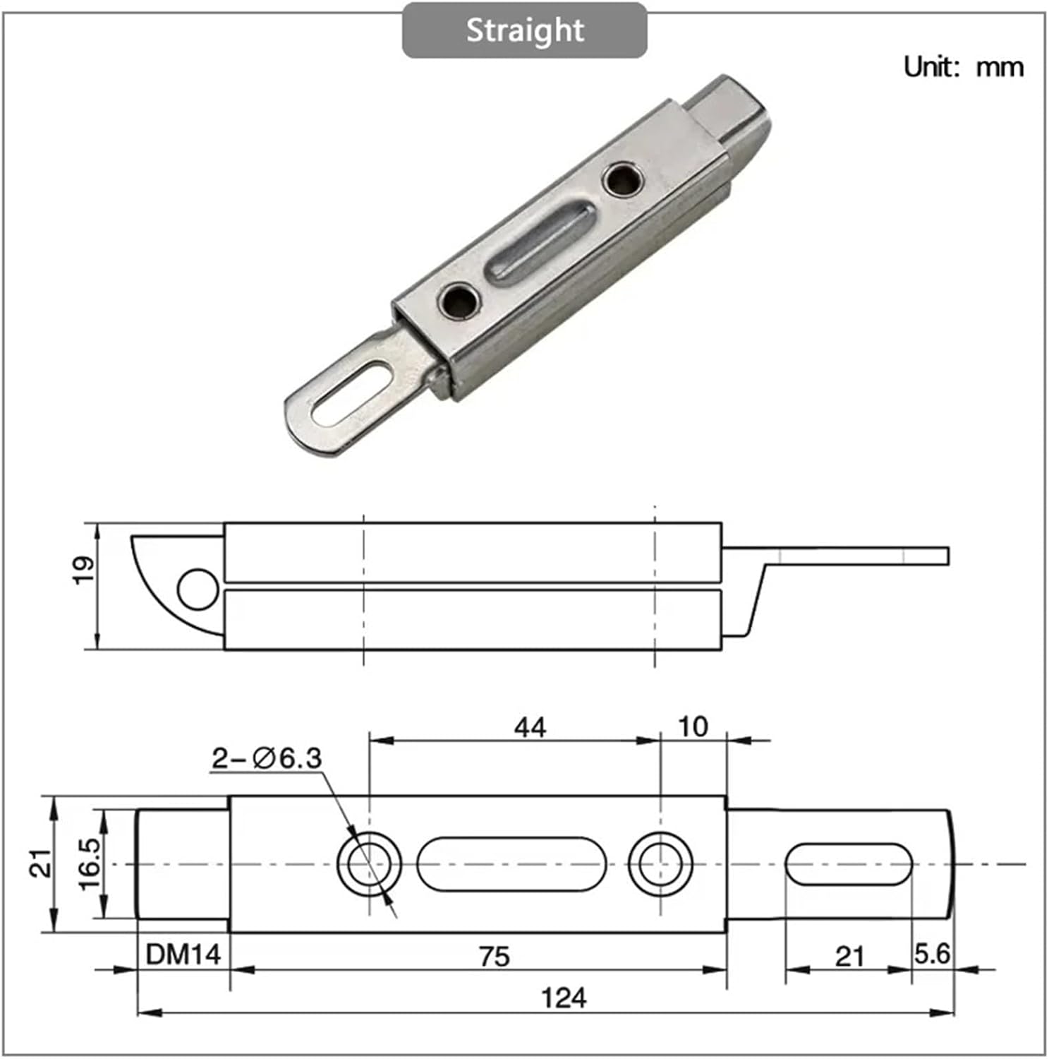 304 Stainless Steel Door Lock Linkage Pin 1Pcs(Straight Film)