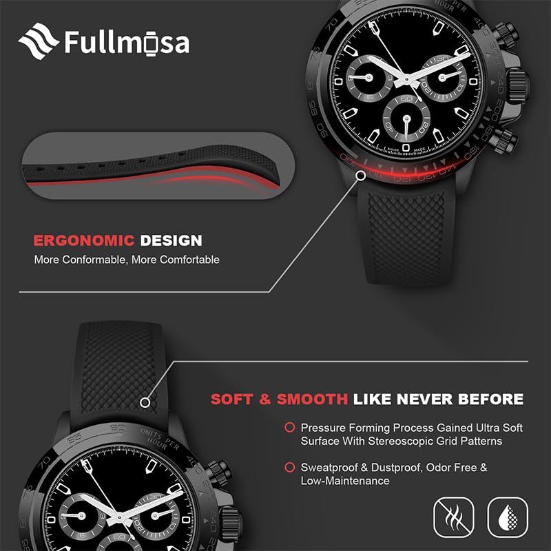 Correa de goma para reloj de 20mm, correa de silicona de 22mm para reloj Samsung Galaxy Watch de 46mm, Huawei Watch GT4 de 46mm