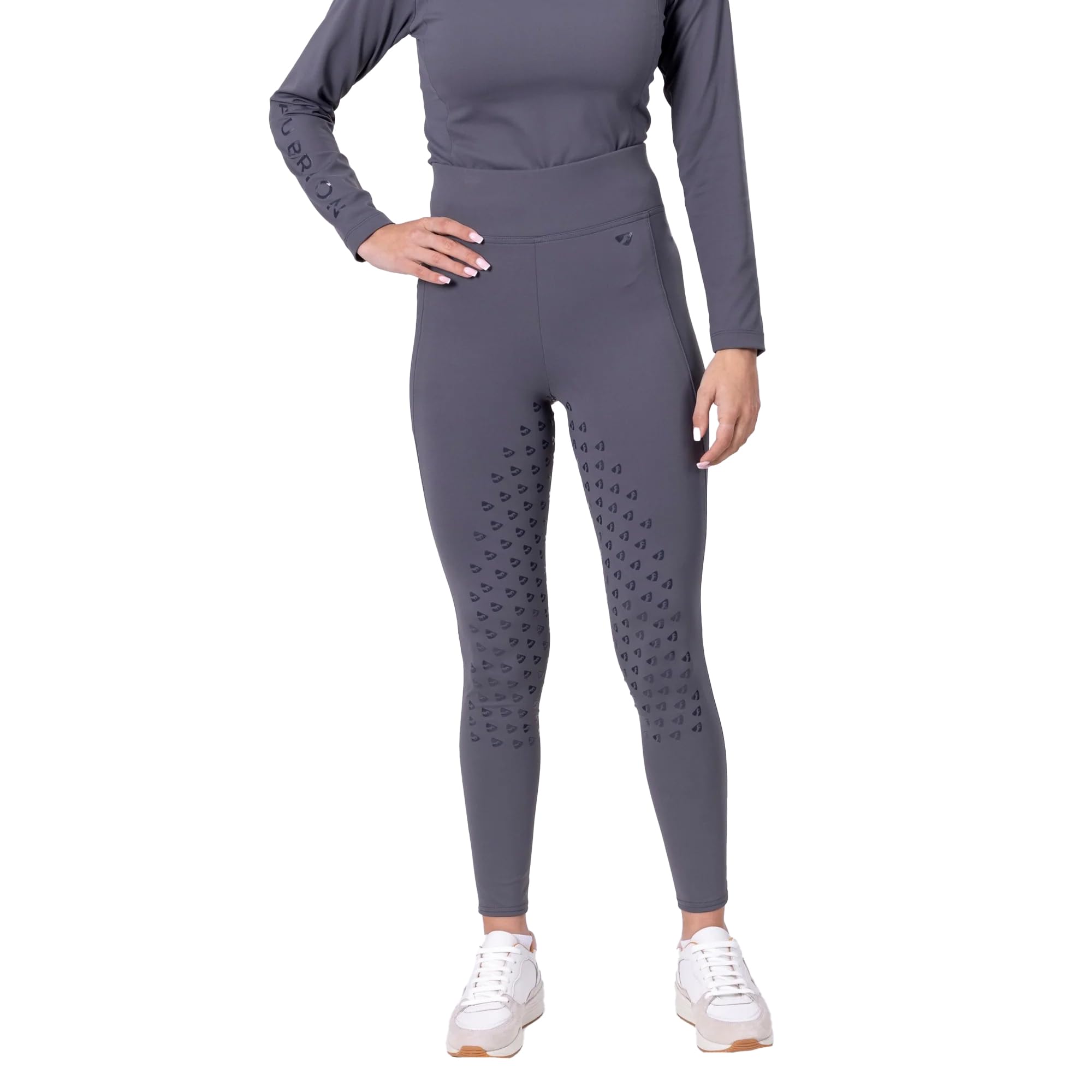 Aubrion Shires Eltar Riding Tights - Grey Small, Grey