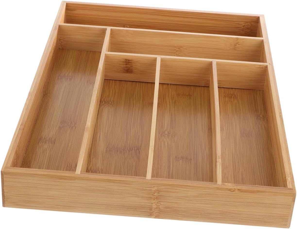 Storage Box Cutlery Tray for Kitchen Flatware Forks Spoons Organizer Compact Multi-use Organizer for Utensils Cosmetics and Stationery