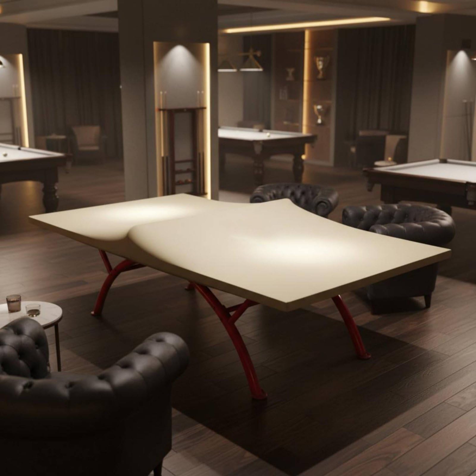 Copertura Tavolo da Gioco Personalizzabile con Copertura Tavolo da Biliardo Antipolvere Copritavolo Elastico per Eventi Promozionali, Beige, Beige, 9 Piedi 145 270 18cm
