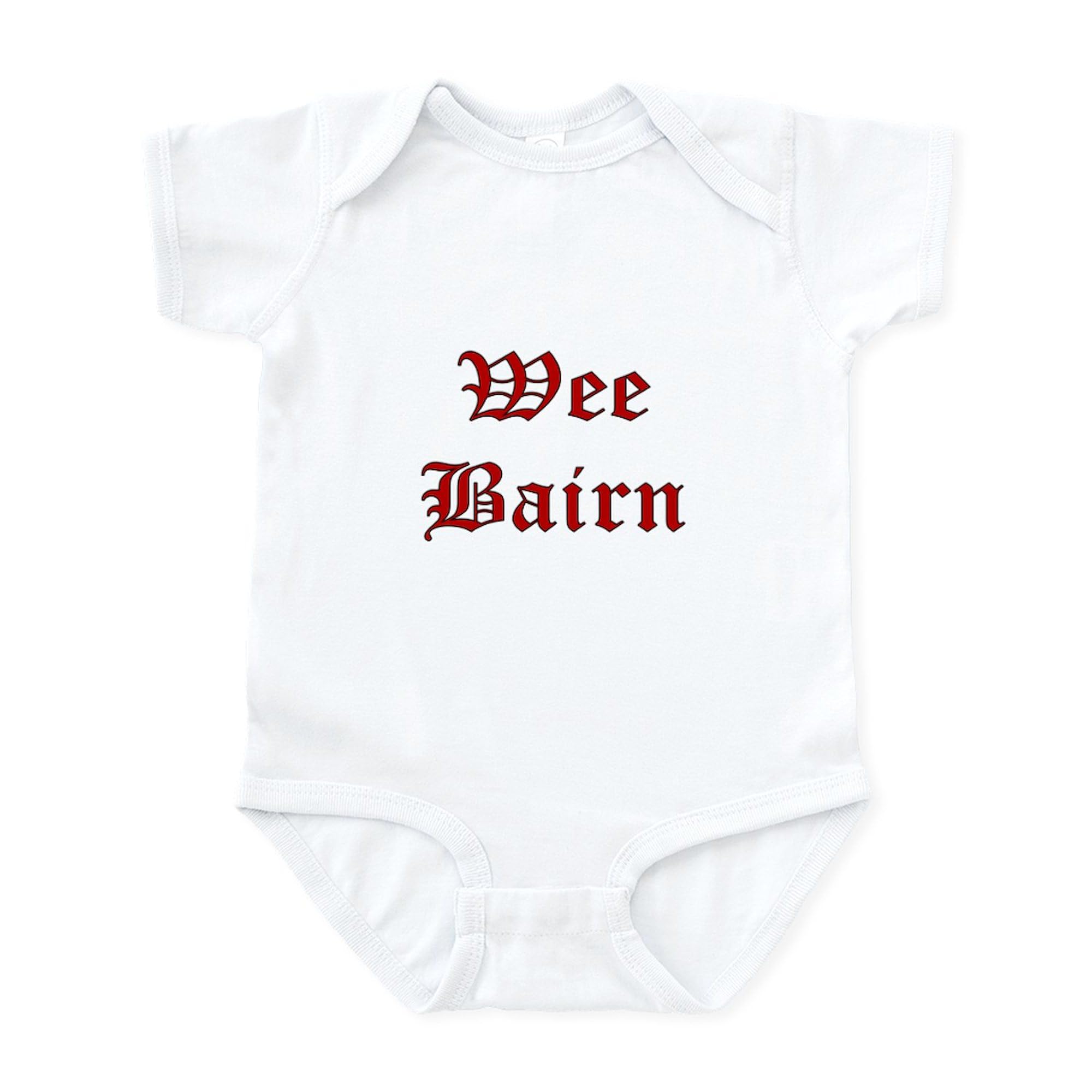 CafePress Wee Bairn Infant Bodysuit Cute Infant Bodysuit Baby Romper Cloud White