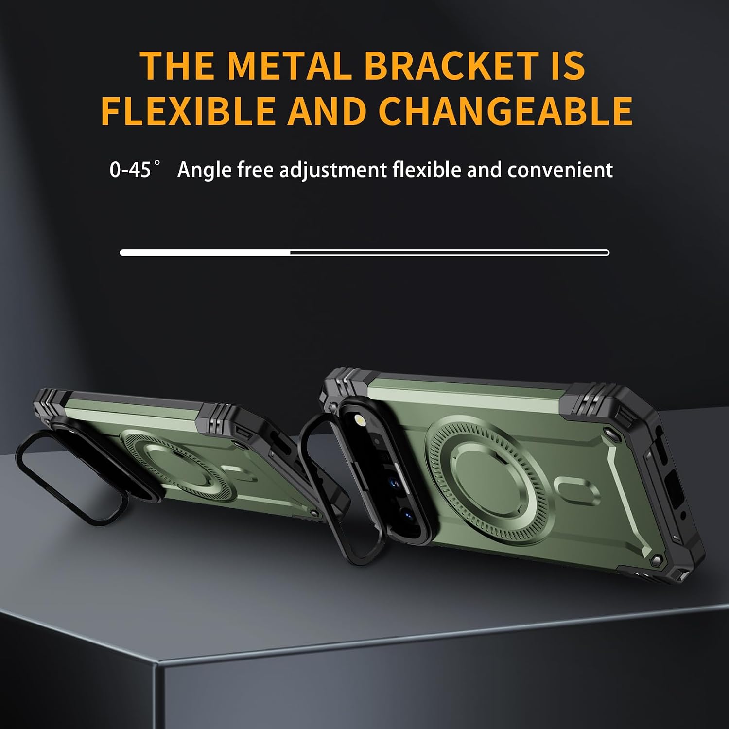 for Google Pixel 9 Pro XL Case [Compatible with Magsafe] [15 FT Military Grade Drop Protection] with Screen Protector & Lens Protector Shockproof Case for Pixel 9 Pro XL(J Army Green) thumbnail