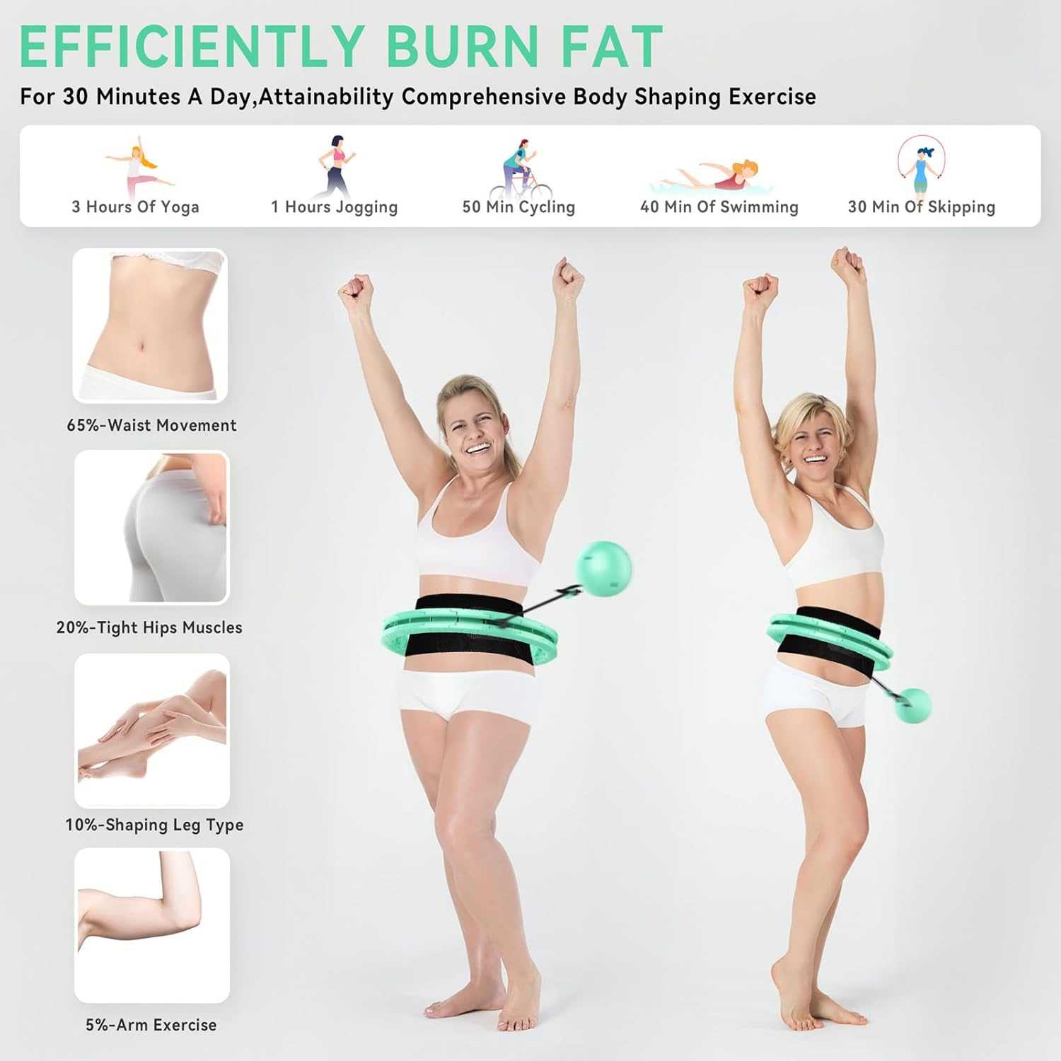 Weight Loss 50 Pool Exercises Weighted Hula Hoop For Adults Weight