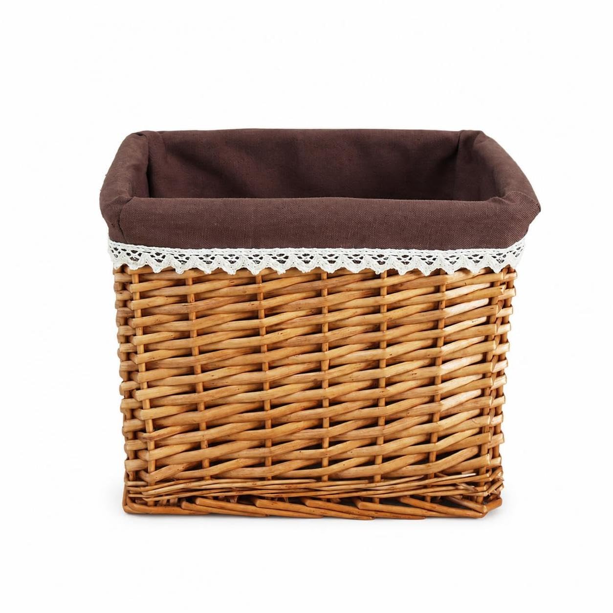 Cesta mimbre para almacenaje de estilo pastoral ideal para decorar tu salón y dormitorio 1