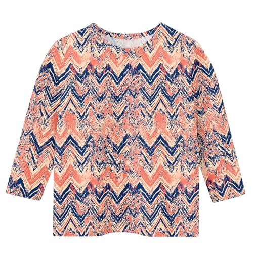 Girls Cute 3/4 Sleeve Tops 2025 Three Quarters Length Round Neck Tunic Blouse Casual Loose Basic Tshirt Shirts4