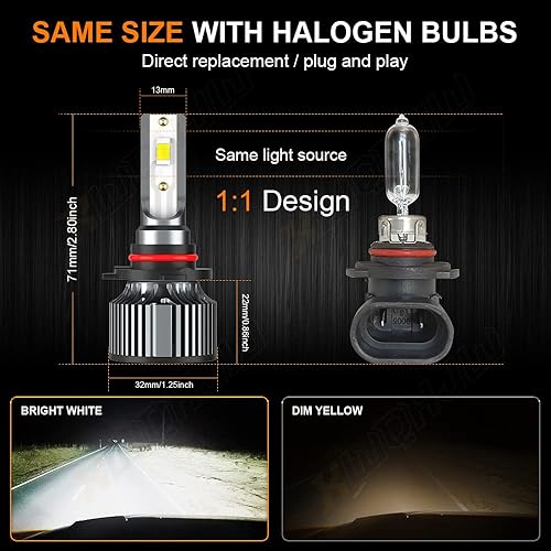 Miniatura 7 de XWQHJW Combo de bombillas LED para faros delanteros compatibles con Honda Accord 2013-2015 y Accord Coupe 2008-2012, haz alto y bajo 9005 H11 +