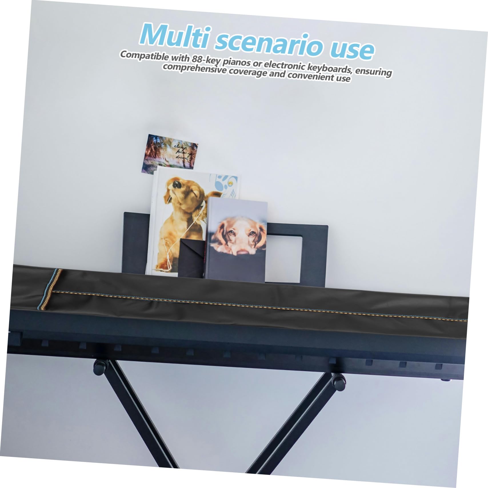 TOYANDONA Klawiszowy Pokrowiec Klawiaturę Pianina Cyfrowego Ochronny Pokrowiec Instrument Trwały Materiał Odporny Kurz z Osłoną Stojak Nuty Do Pianin i Keyboardów Elektronicznych