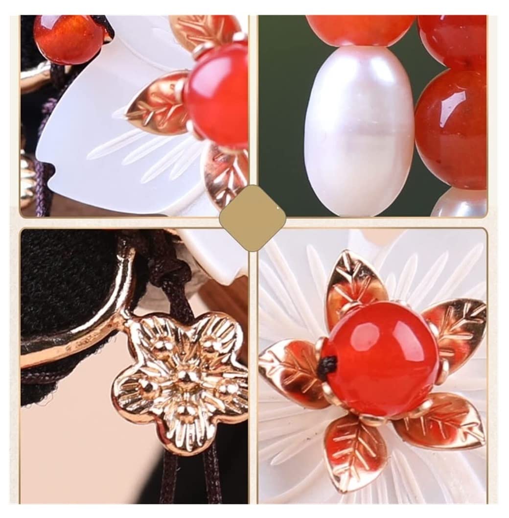 RUVOO Haargummi Scrunchies Haarschmuck Blume Haarring Platte Haarball Kopfband Haar Langlebiger Haarschmuck Haargummis Haarschmuck