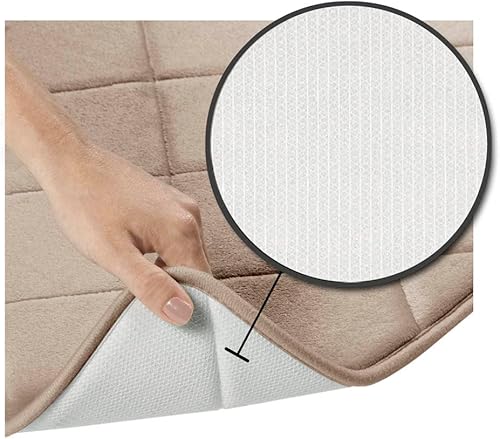 Vista 48 de Home Dynamix Capri Haven - Tapete de baño de espuma viscoelástica, lavable a máquina, gris claro, 20 x 30 pulgadas