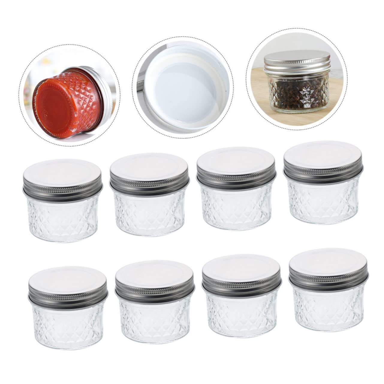 8stücke Honig-vorratsgläser Transparent Versiegelt Für Honig Und Marmelade Lagerung Kleine Gläser Für Sirup Und Paste Aufbewahrung