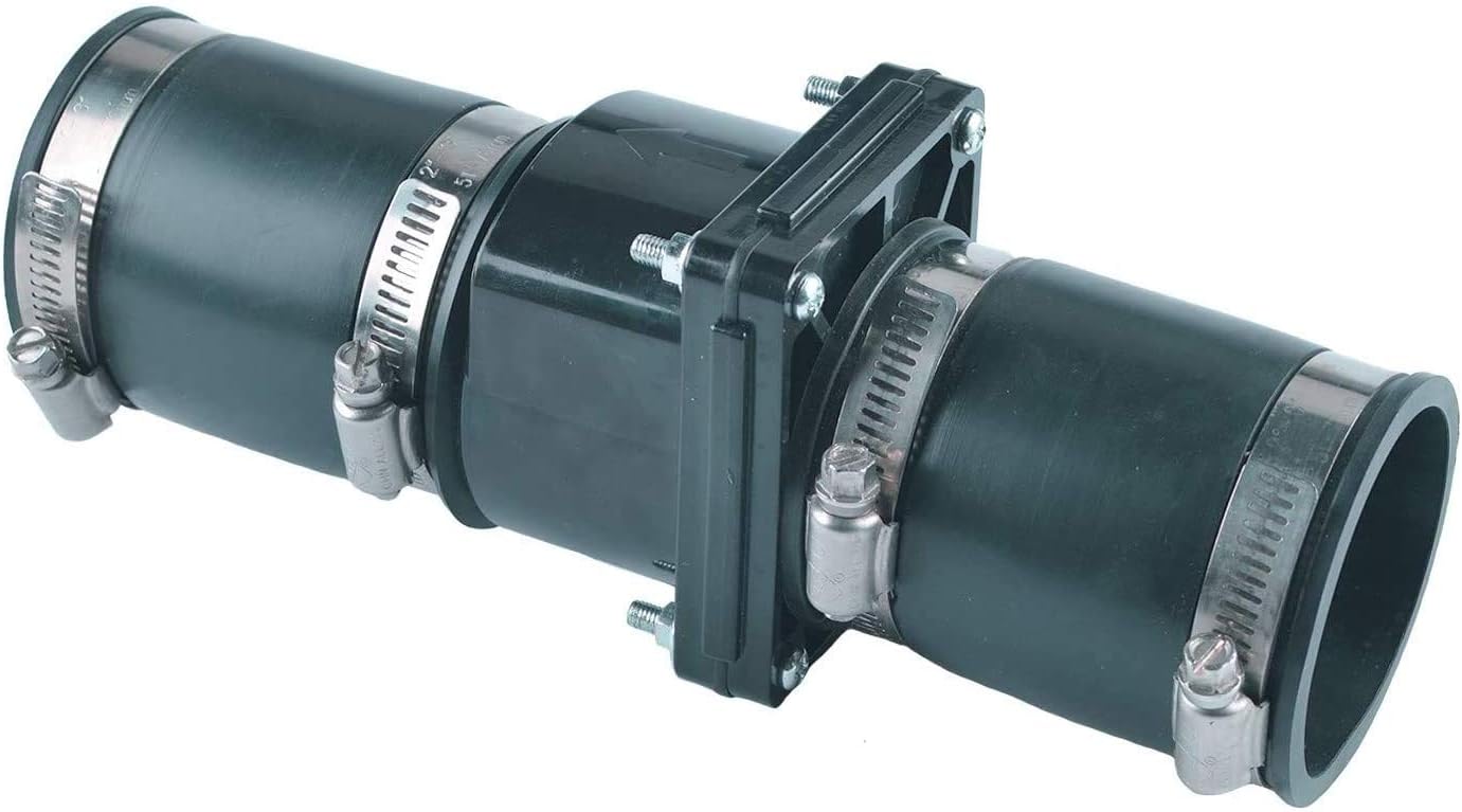 2 inch Plastic Sump Pump Check Valve with Stainless Steel Clamps