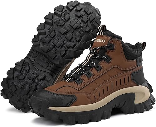 Miniatura 2 de ASTERO - Botas de senderismo para hombre, cálidas, antideslizantes, para invierno, zapatos de nieve para escalada masculina