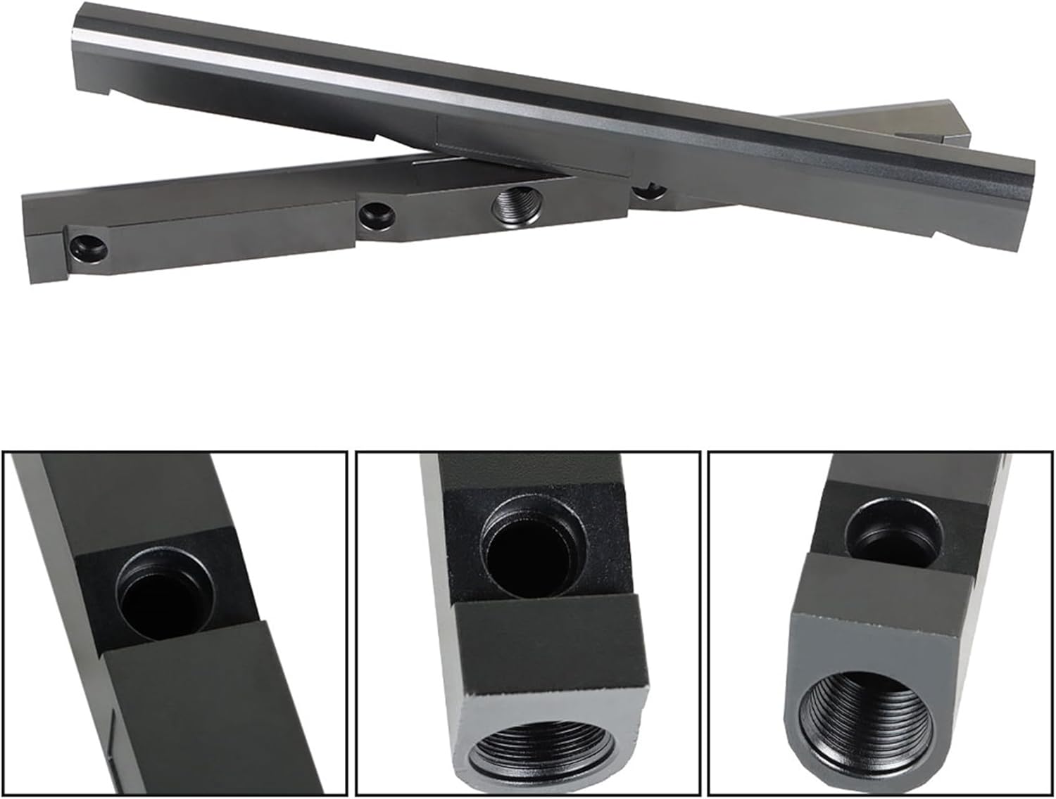 labwork -8AN Black Aluminum Fuel Rails Kit Replacement for LS1 LS6