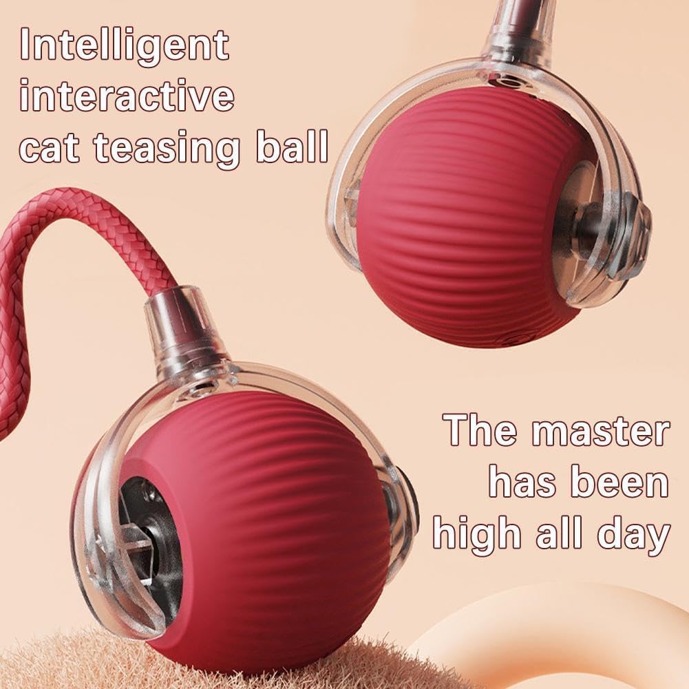 2 Packs Interactive Cat Toy,Electric DogBall Toy,Cat Toys For Indoor Cats,Chewie Viral Dog Ball,Adjustable Sports Rolling Toy,Electric Rolling Ball Christmas Birthday Gift for Pets.(Red&Green) - image 2