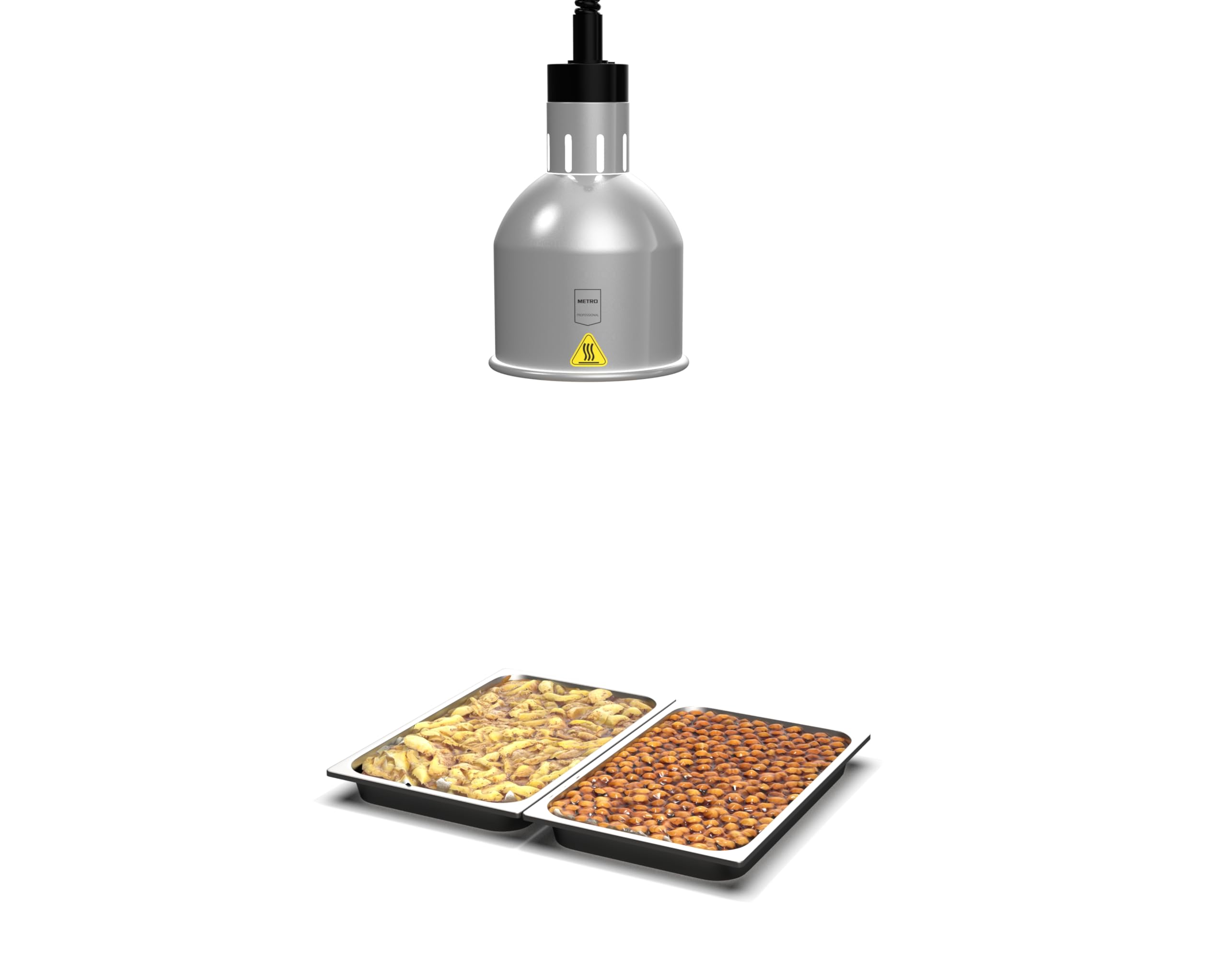 METRO Professional Lampada Termica GWL1000S, Alluminio, Ø 17.5 cm, 250 W, Altezza Regolabile, Argento