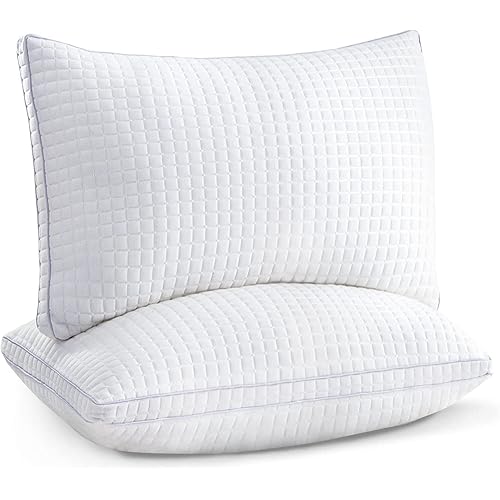 JOLLYVOGUE King Size Pillows Set of 2,Luxury Hotel Down Alternative Sleeping Bed Pillows with Adjustable Soft Plush Fiber Fill, King Pillows for Back, Stomach, Side Sleepers-20 x 36"