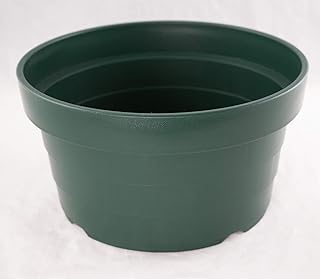 Japanese Heavy Duty Round Green Plastic Bonsai Training Pot 8.25"x 8.25"x 4.5"