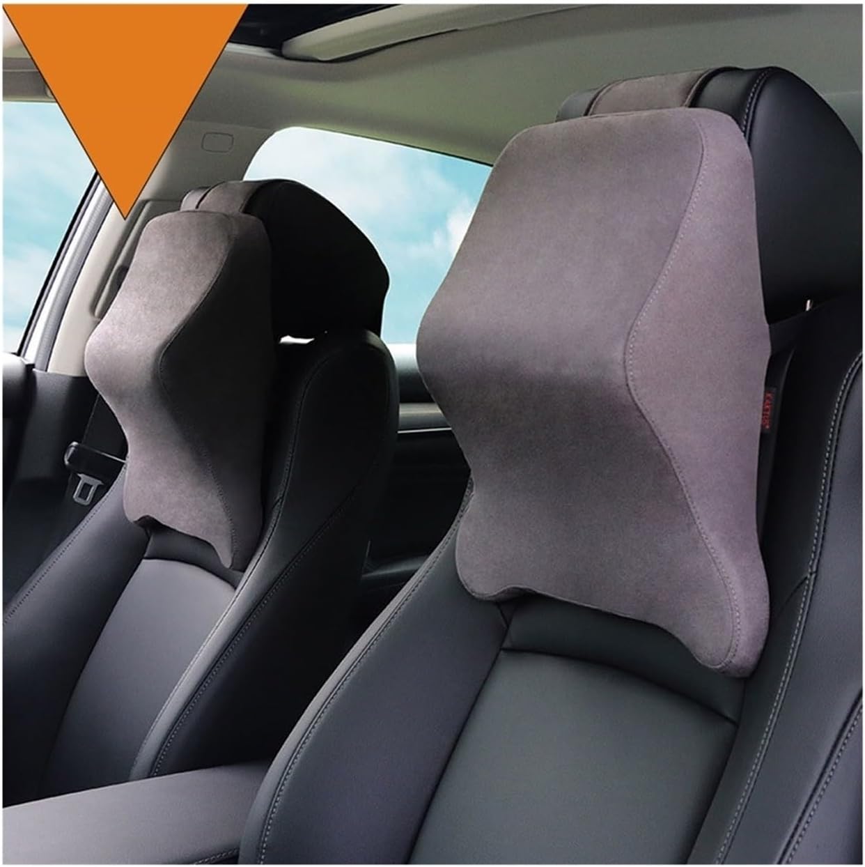 Car Headrest Neck Pillow Oversized Memory Cotton Material Comfortable Dry And Breathable Travel Sleeping Tool Universal 5 Colour(1 Pcs Wine Red)