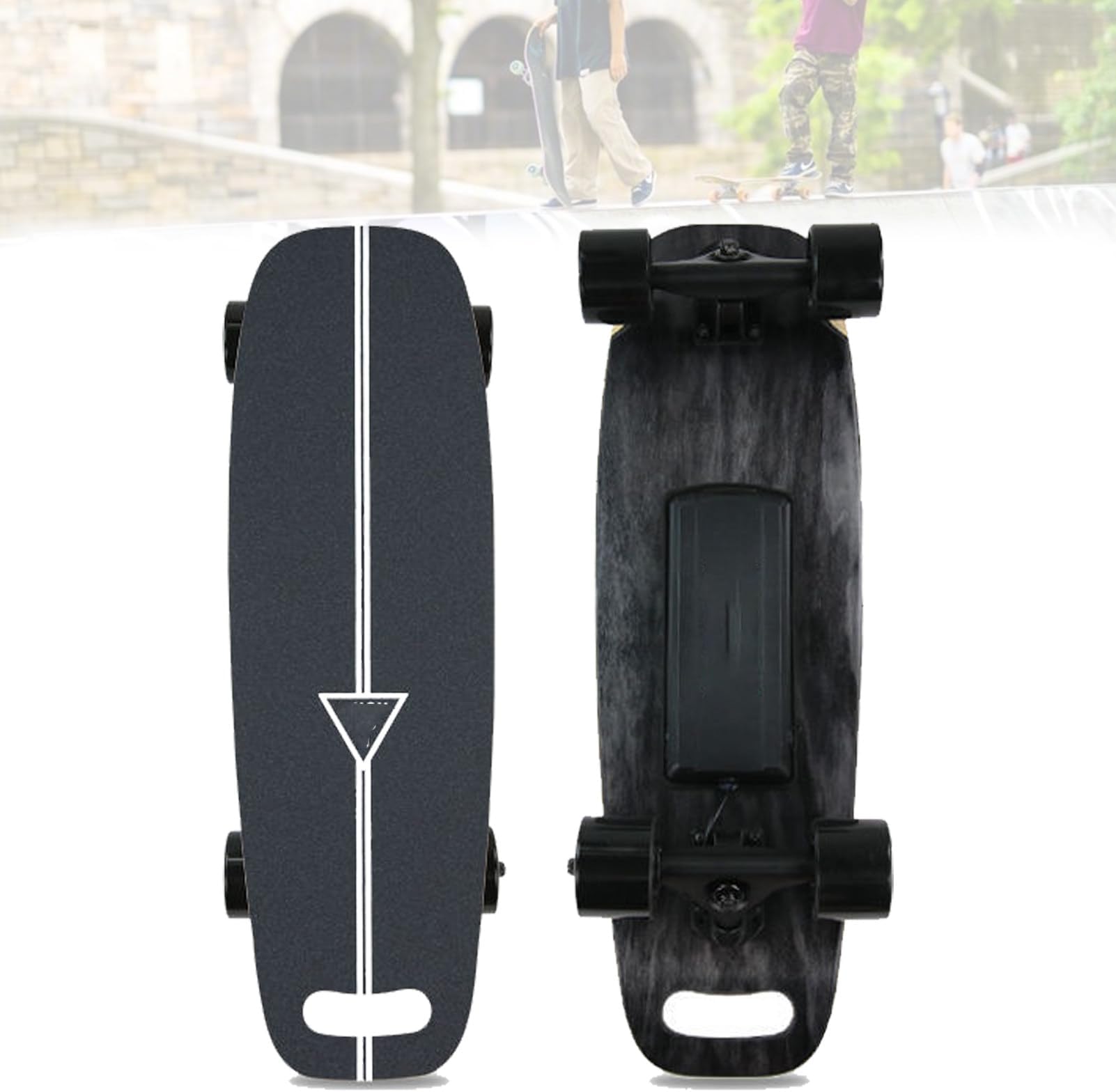 Electric Skateboard,Four Wheel Longboard,330 Pounds Max Load,for Commuting, Cruising, Carving Downhill Riding