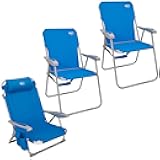 3 Pack Folding Beach Chair for Adults