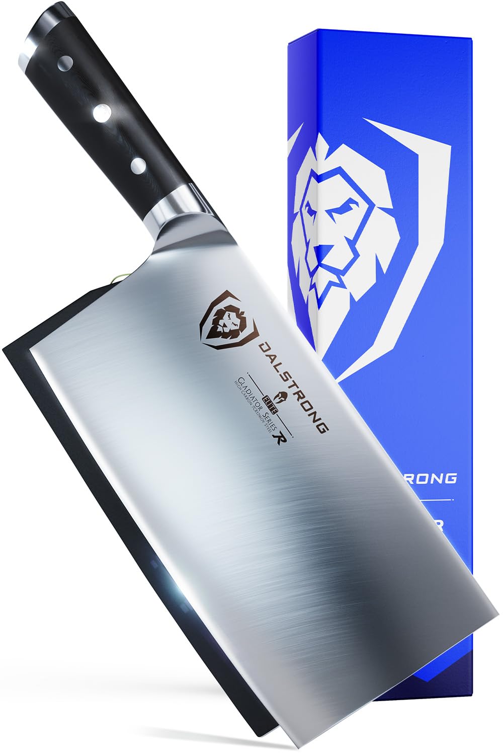 Dalstrong Chinese Cleaver Knife - 9 inch - Gladiator Series 'R' - 7CR17MOV High Carbon Steel - Razor Sharp - Black G10 Handle - Meat Cleaver, Vegetable Knife - Sheath Included - NSF Certified